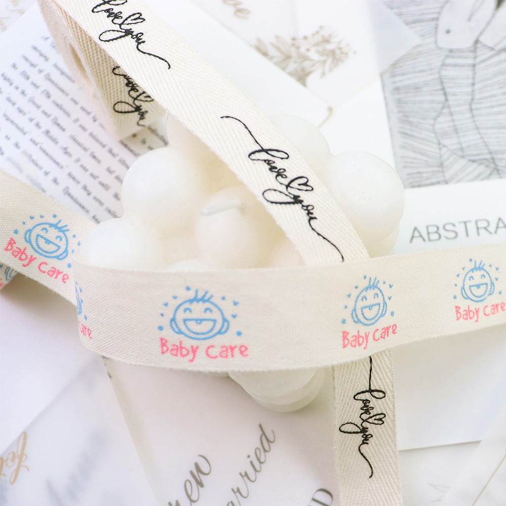 cotton ribbon printed