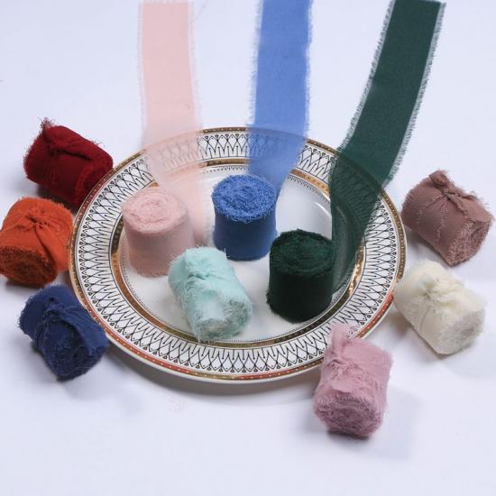 Solid Color Chiffon Silk Ribbon